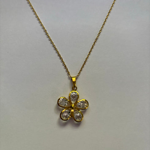 Diamond Flower Necklace
